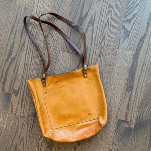 Elegant Brown Leather Tote Bag